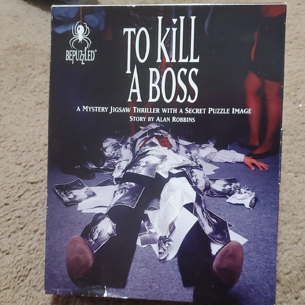 To Kill A Boss Mystery Jigsaw Puzzle - Black and White